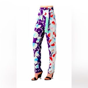 New with tags DVF silk pants